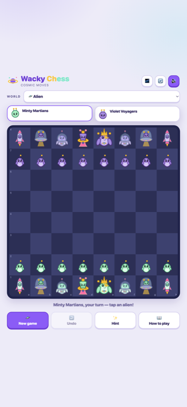 Alien world — chess on a deep-space board